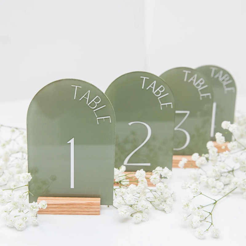 Table Number Gold - Números de mesa de boda acrílicos