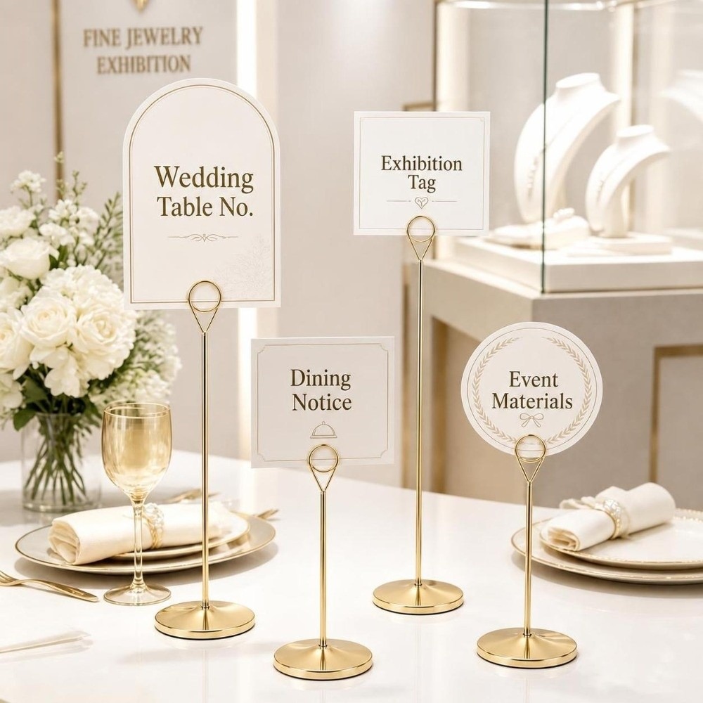 Table Number Gold - Porta Números de Mesa Metálico Portátil