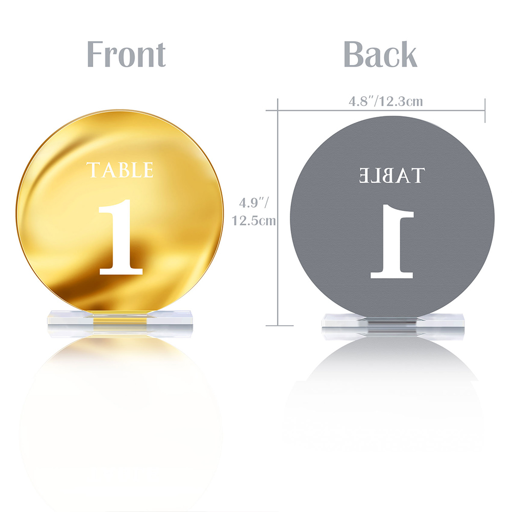 Letrero de acrílico con número - Table Number Gold reseña y precio
