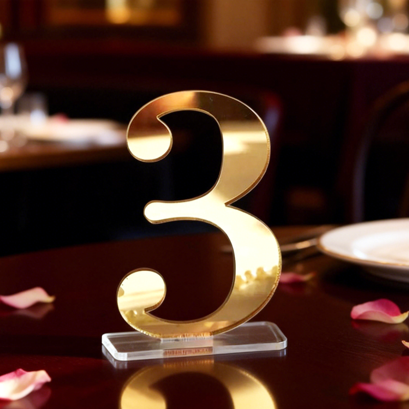 Números para Mesas de Boda con - Table Number Gold reseña y precio