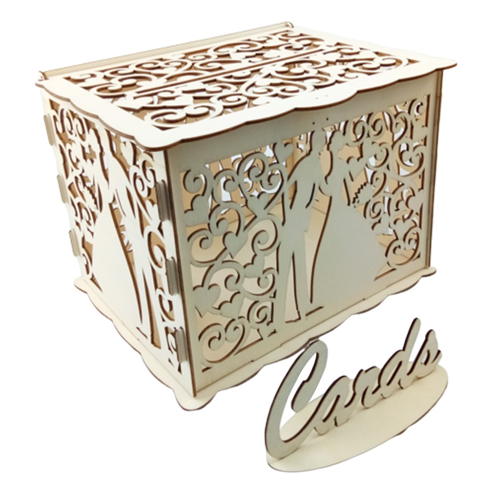 Caja de madera para tarjetas d - Wedding Card Box reseña y precio