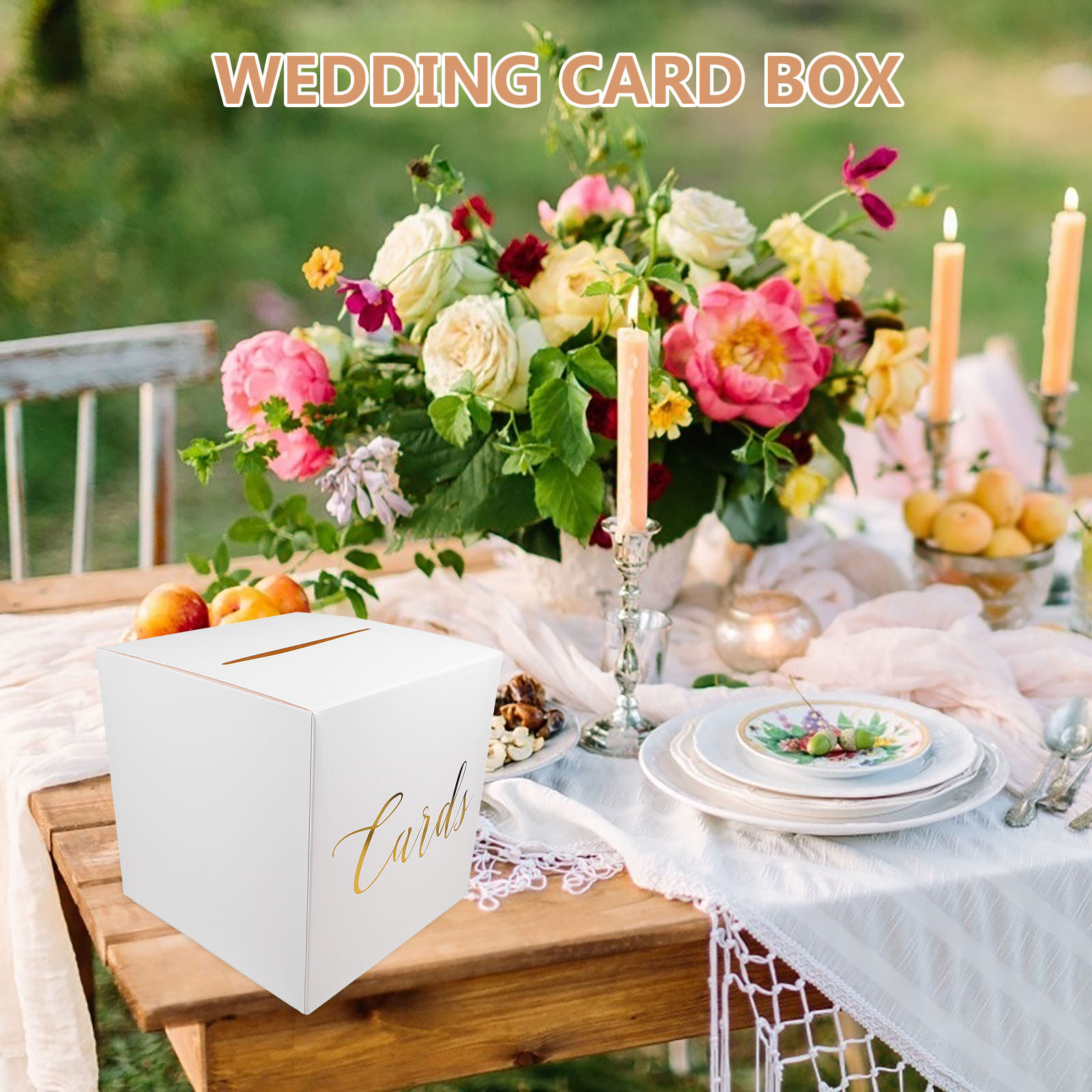 1 juego de cajas de cartón par - Wedding Card Box reseña y precio
