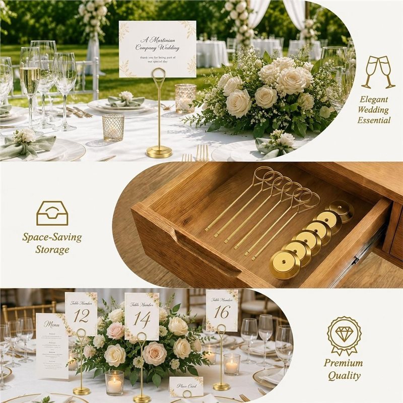 LLCS-12 soportes dorados para  - Table Number Gold reseña y precio